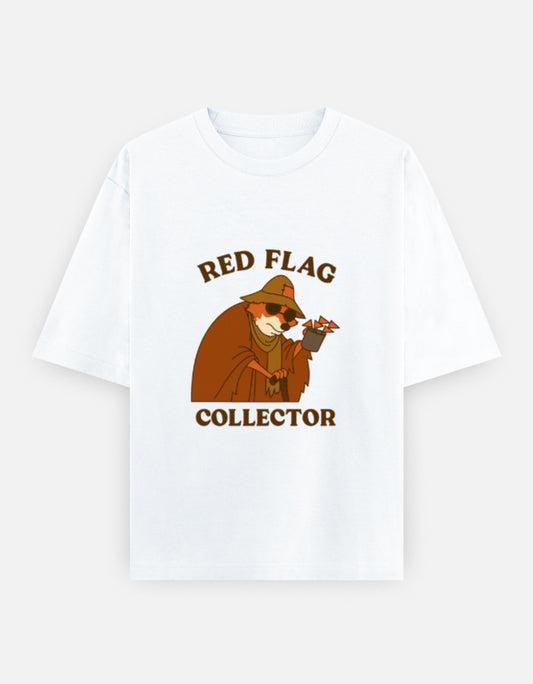 ''RED FLAG"  -  Unisex OVERSIZED T-Shirt - OUTRAGE.
